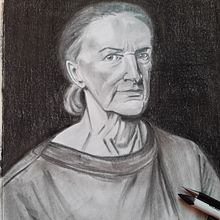 Retrato realista con lápiz de grafito. Chantal Grande Ein Projekt aus dem Bereich Bleistiftzeichnung von Rocio de la Iglesia - 08.06.2020