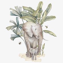 ELEFANTES. Watercolor Painting project by Cristina Cilloniz - 01.11.2021
