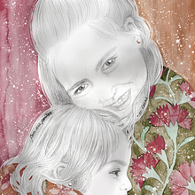 Mi Proyecto del curso: Retrato con lápiz, técnicas de color y Photoshop Ein Projekt aus dem Bereich Porträtzeichnung und Aquarellmalerei von Nelly Szu - 09.06.2020