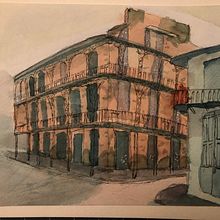 My project in Architectural Sketching with Watercolor and Ink course. Architecture project by jacobokentn - 06.09.2020