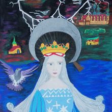 "Margrete" I. Queen of Denmark, My project in Composition and Color for Creative Illustration course   . Drawing project by Ehlert Caroline - 06.09.2020