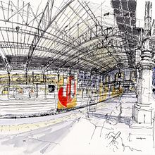 Urban Sketching . Drawing, Artistic Drawing, Architecture, Fine Arts, Traditional illustration, Architectural Illustration, and Watercolor Painting project by yolahugo - 06.09.2020