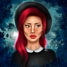Meu projeto do curso: Retrato digital no Photoshop com um toque de fantasia. Traditional illustration, and Digital Illustration project by Larissa Evelyn Freitas Dutra - 06.09.2020