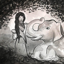 Mi Proyecto del curso: Ilustración en tinta china con influencia japonesa. Un proyecto de Ilustración tradicional, Ilustración con tinta y Pintura de Laura Diana Corona González - 09.06.2020