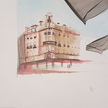 My project in Architectural Sketching with Watercolor and Ink course. Projekt z dziedziny Malowanie akwarelą użytkownika Georgina Brooke - 09.06.2020