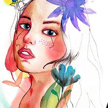 Mi Proyecto del curso: Retrato ilustrado en acuarela Ein Projekt aus dem Bereich Traditionelle Illustration von Vladimir Medel - 10.06.2020