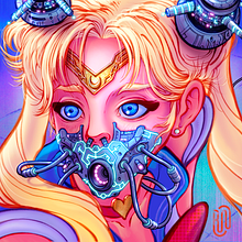 Sailor Moon Cyberpunk Fanart. Concept Art, Digital Drawing, Character Design, Traditional illustration, Digital Illustration, and Digital Painting project by Ricardo Nask - 06.10.2020