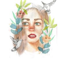 Mi Proyecto del curso: Retrato ilustrado en acuarela. Un progetto di Belle arti, Disegno e Illustrazione tradizionale di pbarrera433 - 10.06.2020