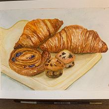 Bakery Watercolor paintings. Watercolor Painting project by Salma Shabayek - 06.11.2020