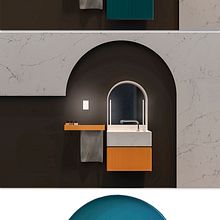 Mobiliario de baño. 3D, 3D Design, Design de interiores, Design e fabricação de móveis, Design industrial, e Modelagem 3D projeto de Alejandro Fernández Da cunha - 05.04.2018