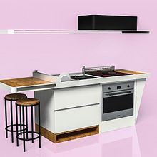 Isla de Cocina / #dacunproducts . 3D, 3D Design, Interior Design, Furniture Design, Making, Industrial Design, and 3D Modeling project by Alejandro Fernández Da cunha - 04.09.2019