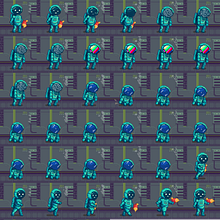 Mi Proyecto del curso: Animación de personajes en pixel art para videojuegos . 2D Animation, Character Animation, and Pixel Art project by Mel Trasfi - 06.11.2020