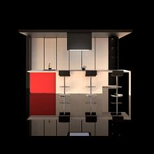 Cocinas. 3D, Interior Architecture, 3D Design, Interior Design, Industrial Design, and 3D Modeling project by Alejandro Fernández Da cunha - 05.05.2019