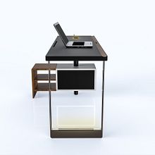 Mobiliario / Escritorio . 3D, 3D Design, Interior Design, Furniture Design, Making, Industrial Design, and 3D Modeling project by Alejandro Fernández Da cunha - 02.03.2019