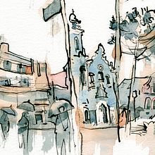 Ilustrações para o livro "Calma, estamos perdidos". Drawing, Traditional illustration, and Watercolor Painting project by Raro de Oliveira - 06.12.2020