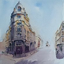My First project in Architectural Sketching with Watercolor and Ink course. Projekt z dziedziny  R, sunek architektoniczn i Malowanie akwarelą użytkownika bbasia - 12.06.2020