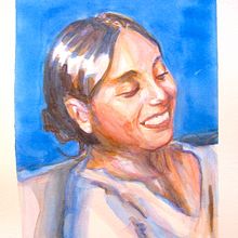 Mi Proyecto del curso: Retrato artístico en acuarela. Un projet de Beaux Arts, Dessin artistique , et Aquarelle de Luis Santibañez - 13.06.2020