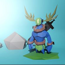 Mi Proyecto del curso: Modelado de personajes low poly para videojuegos . Een project van 3D van Jose Roberto Escamilla - 13.06.2020