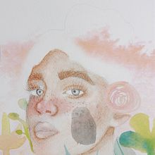 Mi Proyecto del curso: Retrato ilustrado en acuarela. Ilustração tradicional projeto de María José Lugo Pantoja - 13.06.2020