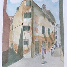 My project: a corner in Venice. Pintura em aquarela projeto de mj.almeida.2 - 22.06.2020