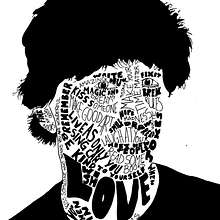 Neil Gaiman Portrait Typography Attempt. T, pograph, Design, Traditional illustration, T, and pograph project by Daigo Kamada - 06.28.2020
