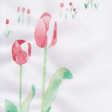 Tulips. Pintura em aquarela projeto de Sarah Nilsson - 13.06.2020