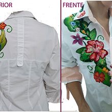 Mi Proyecto del curso: Diseño de moda: pintura y bordado sobre prendas. Un progetto di Architettura d'interni, Design, Interior design e Fashion design di Ximena Sandoval Ichinose - 13.06.2020