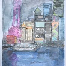 Proyecto final: Medianoche en Shanghai. Un progetto di Illustrazione architettonica, Instagram, Pittura e Pittura ad acquerello di Angel Peto - 13.06.2020
