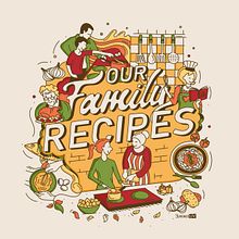 Final Project : Our Family recipes. Projekt z dziedziny Projektowanie graficzne, Trad, c, jna ilustracja, Ilustracja c, frowa i Instagram użytkownika Yuvenes - 18.07.2020