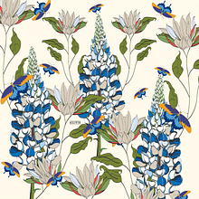 Pattern design 2020. Creativit, Graphic Design, Industrial Design, Printing, and Traditional illustration project by Estefanía Sánchez - 06.14.2020
