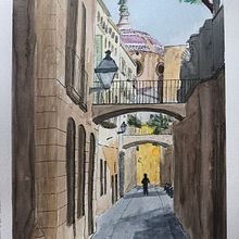 Carrer d'en Carbassa, Barcelona. Ilustração arquitetônica, e Esboçado projeto de jordi_sola - 15.06.2020