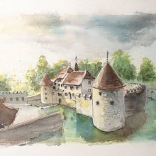 My project in Architectural Sketching with Watercolor and Ink course. Projekt z dziedziny Malowanie akwarelą użytkownika Christoph Speck - 15.06.2020