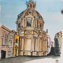 My project in Architectural Sketching with Watercolor and Ink course. Un projet de Aquarelle de Gemma Walton - 16.06.2020