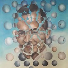 Retrato com esferas. Un projet de Peinture acr, lique , et Dessin de portrait de mi_marry_arpic - 15.06.2020