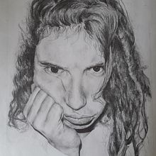 Autorretrato. Un projet de Dessin au cra, on, Dessin anatomique , et Dessin de portrait de mi_marry_arpic - 15.06.2020
