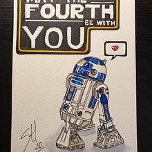 Día de Star Wars May 4th. Graphic Design, Traditional illustration, and Watercolor Painting project by Stela Sh - 05.04.2020