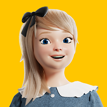 Girl01. Un proyecto de 3D, Diseño de personajes 3D, Diseño de personajes, Diseño 3D, Ilustración tradicional y Modelado 3D de Wesley Sales - 16.06.2020