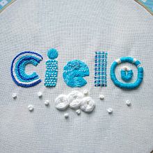 Mi Proyecto del curso: Letras bordadas. Cielo + Hola. Arts, Crafts, Embroider, and Lettering project by Yiss MarLom - 06.17.2020