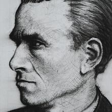 OTTO DIX portrait / charcoal sketch. Un progetto di Disegno a matita, Disegno anatomico e Disegno di ritratti di ALFONSO OSORIO - 17.06.2020