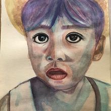 My project in Artistic Portrait with Watercolors course. Pintura em aquarela projeto de Julie Pearl Matira - 24.06.2020