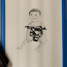 María. Ink Illustration project by machu30 - 06.18.2020