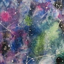 Galaxia: Técnicas modernas de acuarela. Projekt z dziedziny Malowanie akwarelą użytkownika Jenn Mich Casas - 14.06.2020