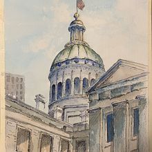 Saint Louis Old Court House . Pintura em aquarela projeto de 江林 洪 - 18.06.2020