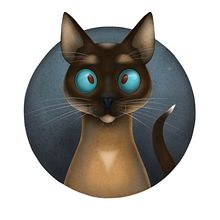 My project in Digital Illustration with Procreate course, caricature of my cat Louie. Traditional illustration project by Liza Wynette - 06.18.2020