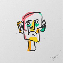 Diseño de personajes - rostros . Un proyecto de Dibujo, Dirección de arte e Ilustración tradicional de Santiago Escobar - 18.06.2020