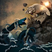 Kai Kai vs Treng Treng: Ilustración creativa: composición y color. Un proyecto de Ilustración tradicional de patricio_toro - 18.06.2020