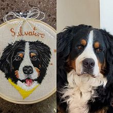 Mi proyecto del curso fue bordar a Salvatore el perro de mi sobrina. Espero sus opiniones.. Projekt z dziedziny  Haft użytkownika namor_arte - 19.06.2020