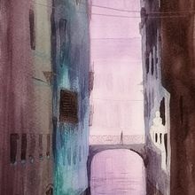 My project in Urban Landscapes in Watercolor course. Pintura em aquarela projeto de zerobyzero - 19.06.2020