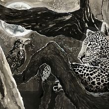 My project in India Ink Illustration with Japanese Influence course. Fine Arts project by Caroline Von Broembsen - 06.19.2020