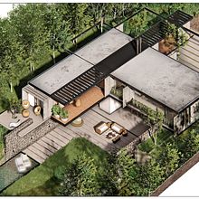 Casa en la Yunga. Un proyecto de Arquitectura, Arquitectura digital, Diseño gráfico, Fotografía, Ilustración arquitectónica y Redes Sociales de Fernando Neyra Moreta - 20.06.2020